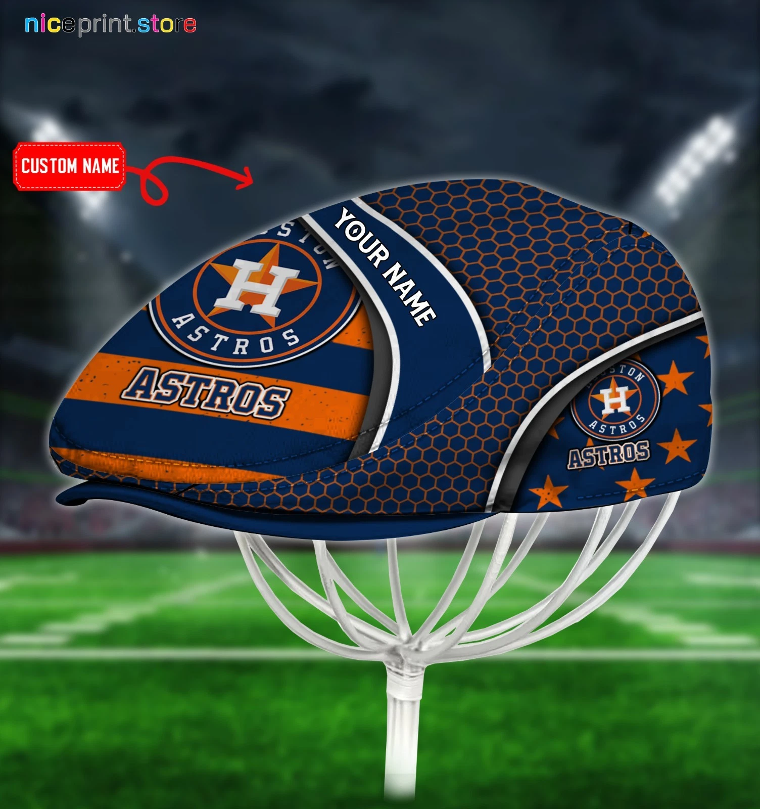 Houston Baseball Team Astros Jeff Cap Astros Cap Driving Cap Flat Cap Golf Cap