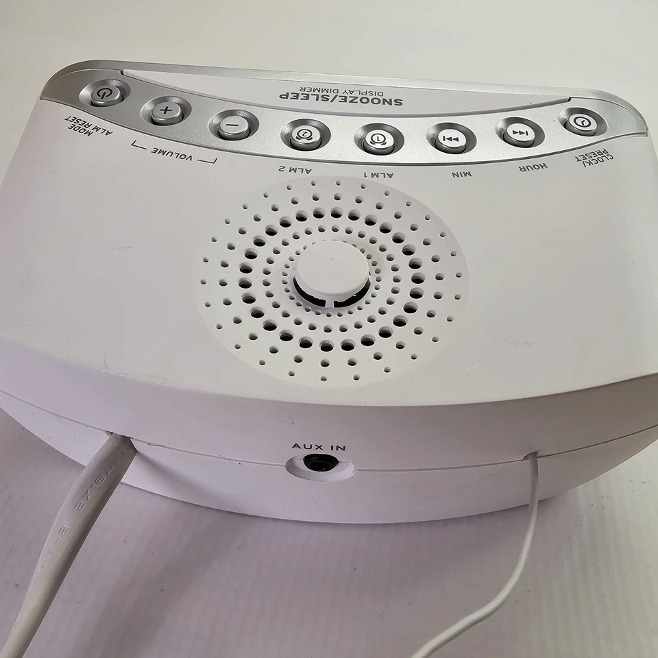 Radio Reloj Despertador Doble Timex AM/FM T231Y Blanco - Probado Funcionando Foto 4 de 4