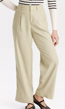 NEW A New Day Women's High Rise Linen Pants Size 2 Regular