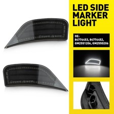 2-20x White Led Side Marker Light For 2021-2023 Gmc Chevrolet Cadillac Smoked Ew 2-20x White Led Side Marker Light For 2021-2023 Gmc Chevrolet Cadillac Smoked Ew