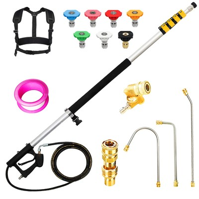 #ad #ad 24FT Aluminum Telescoping Pressure Washer Wand with Power Washer Extension Wa... $149.45