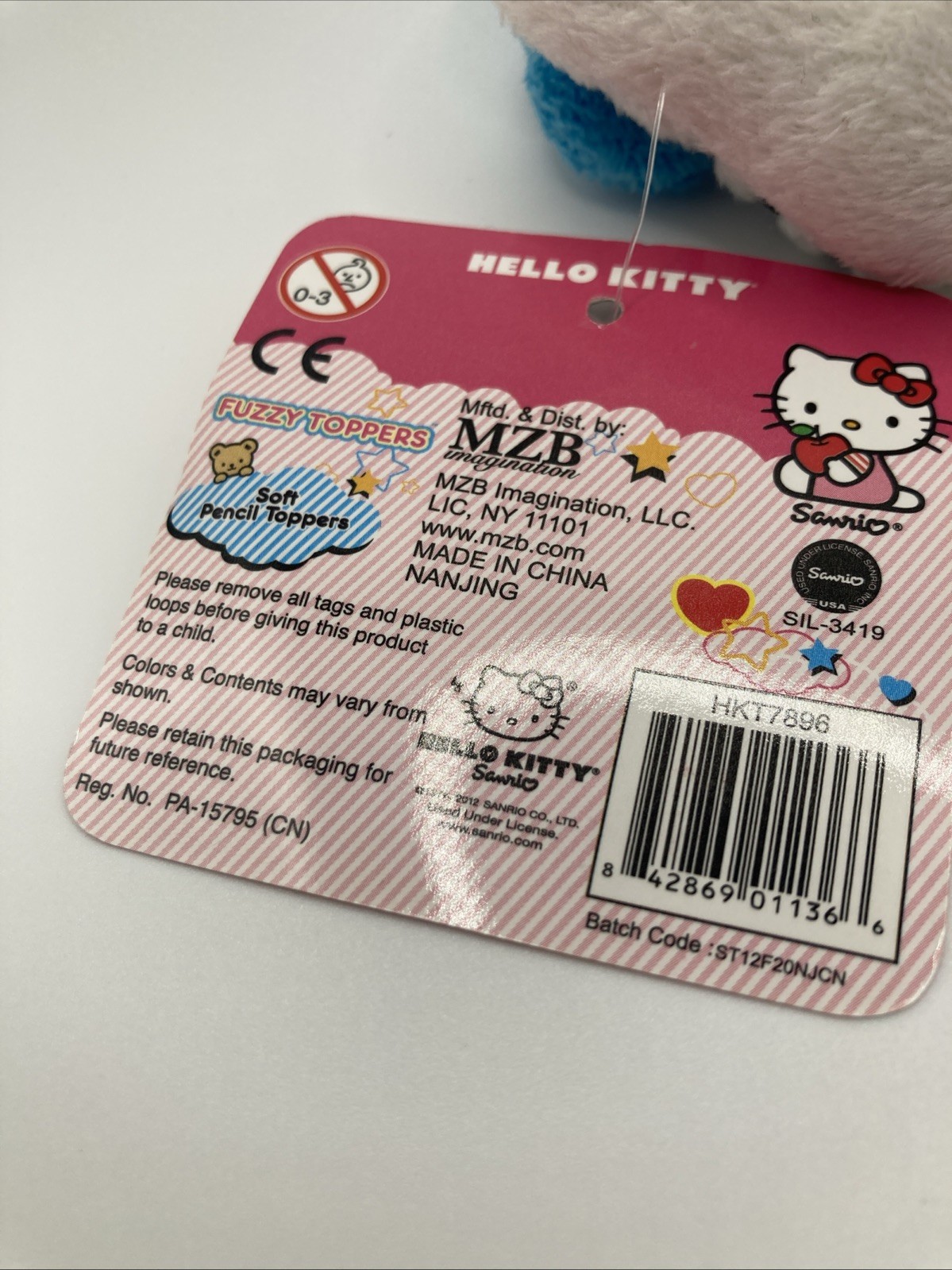 NWT Hello Kitty Fuzzy Soft Pencil Toppers MZB 2012 Sanrio