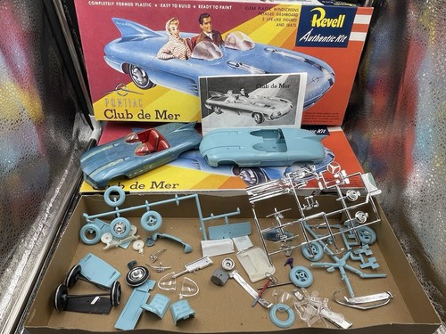 Original 1956 Vintage Revell Pontiac Club De Mer 1:25 Plastic Model Kit + EXTRAS - Picture 9 of 10
