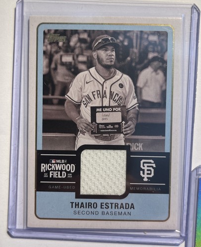 2025 Topps Series 1 #RWR-TES Thairo Estrada Rickwood Relic Card SF Giants & /99 - Picture 2 of 5