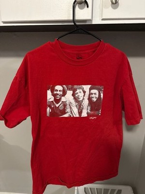 Amongst Friends NYC Bob Marley Mick Jagger Peter Tosh Graphic T-Shirt Red Sz XL