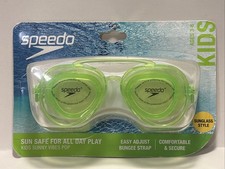 Speedo Kids Sun Safe Goggles - Sunny Vibes Pop Goggles Green Glow