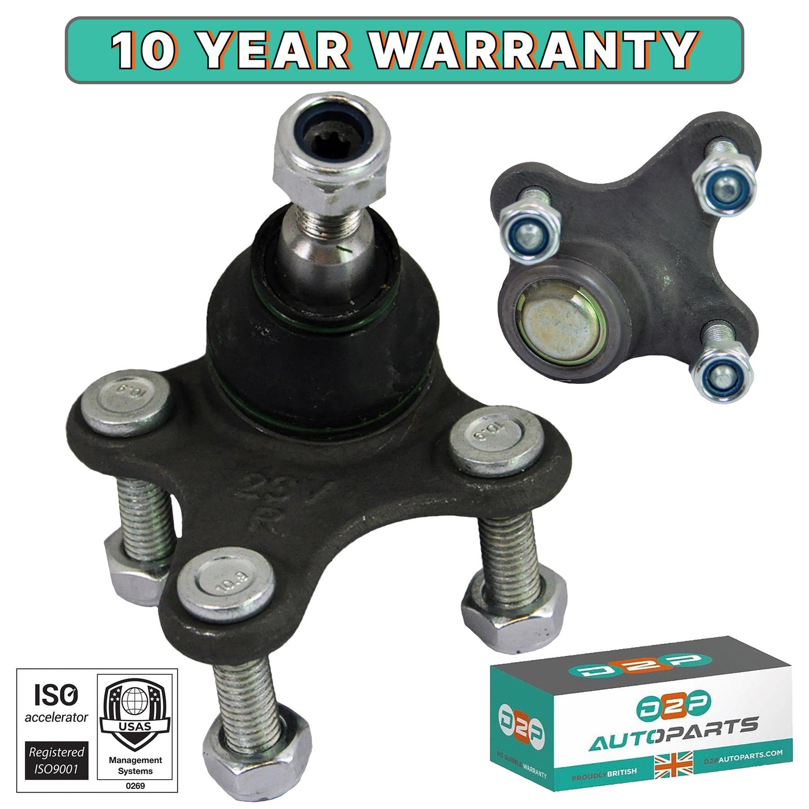 Front Lower Ball Joints For Audi A3 2003-2013 Seat Leon 2.0 Fwd 1K0407366cb - Image 5