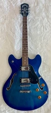 Oscar Schmidt Model OE-30/BL Delta King ES-335 Style Electric Guitar w/Hardshell