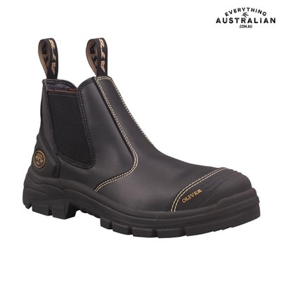 Oliver 55-320 Elastic Sided Safety Boot Black