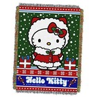  Hello Kitty Woven Tapestry Throw Blanket, 48" x 60", Snow Kitty 