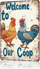 Funny Tin Metal Signs Home D cor 8x12 Welcome To Our Coop Poster Wall Art for Of