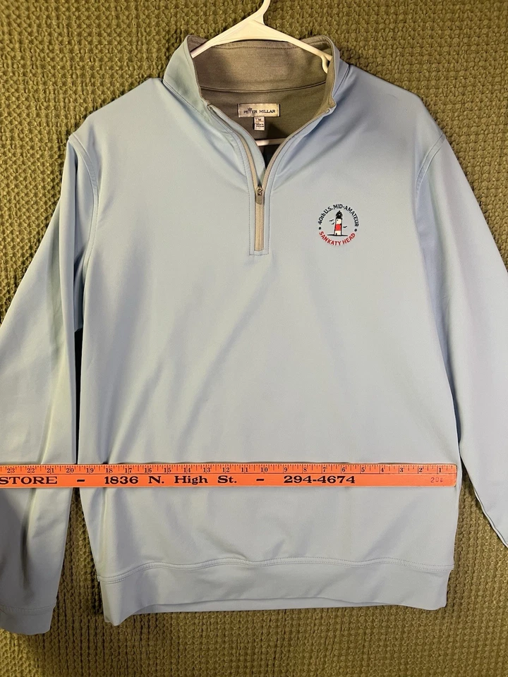 Club de golf Peter Millar Quarterzip Sankaty Head mediano para hombre Foto 3 de 4