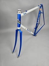 Rahmen Set Basso Loto Columbus SLX Cinelli Shimano Dura Ace 58 cm blau vintage