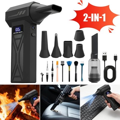 2-in-1 Elektrische Staubgebläse Druckluftspray für PC Reinigung Air Duster NEU