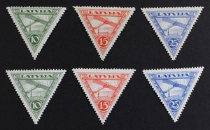 CKStamps: Latvia Stamps Collection Scott#C3-C8 Mint NH OG 