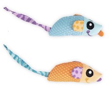 New 2-Pack Catstages Catnip Dental Chew Mice Toy - Interactive Cat Chew Toy