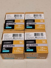 25 Each Everbilt Lag Screw 1/4" x 1-1/2" 530 476 lot of 4 100 Count