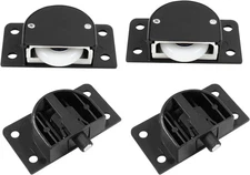 Litoexpe 2 Pair Sliding Cabinet Door Hardware, ABS Single Wheel 2 Pairs,