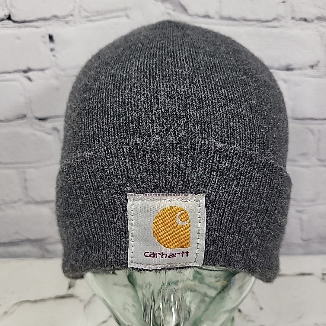 Carhartt A18 Beanie Mens Gray Classic Logo Patch Stretch Knit Work Hat