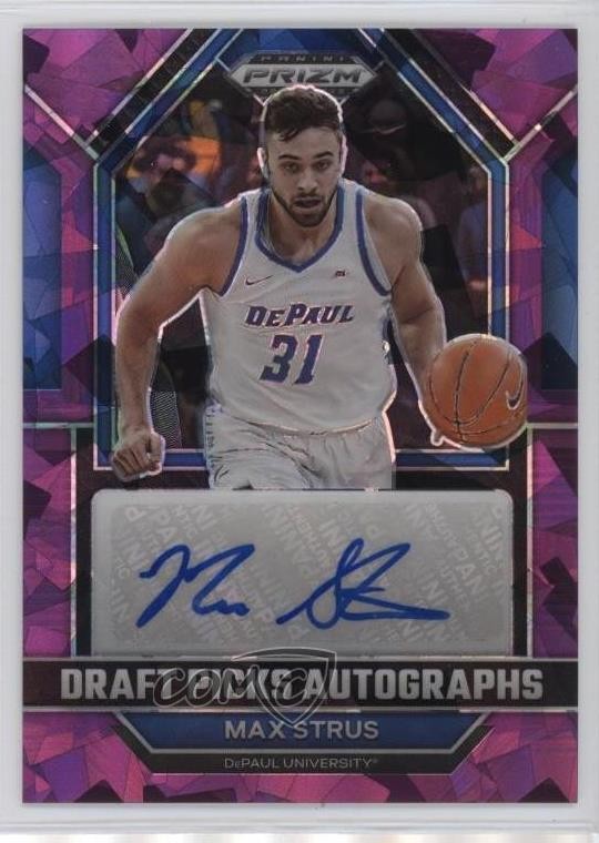 2023-24 Panini Prizm Draft Picks Purple Ice 51/99 Max Strus #DPA-MAX Auto nd3