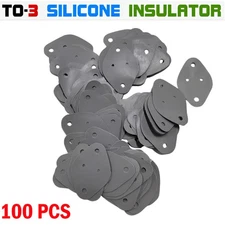 100pcs TO-3 Transistor Silicone Insulator Pads Thermal Insulation Rubber Pad