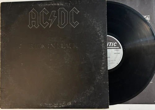 AC/DC Back in Black - OG 1980 Ludwig Specialty Press LP Atlantic - Play-Test VG+