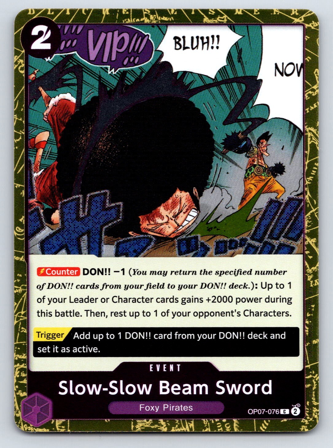 Slow-Slow Beam Sword (Pirate Foil) C Premium Booster -The Best- Vol. 2 OP07-076