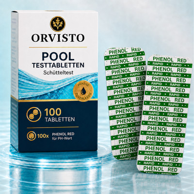 100 Test-Tabletten RAPID Phenol Red PH-Wert Pooltester Wassertester Whirlpool