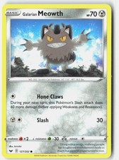 Galarian Meowth SWSH01: Set Base Spada e Scudo 127/202 Carta Pokemon