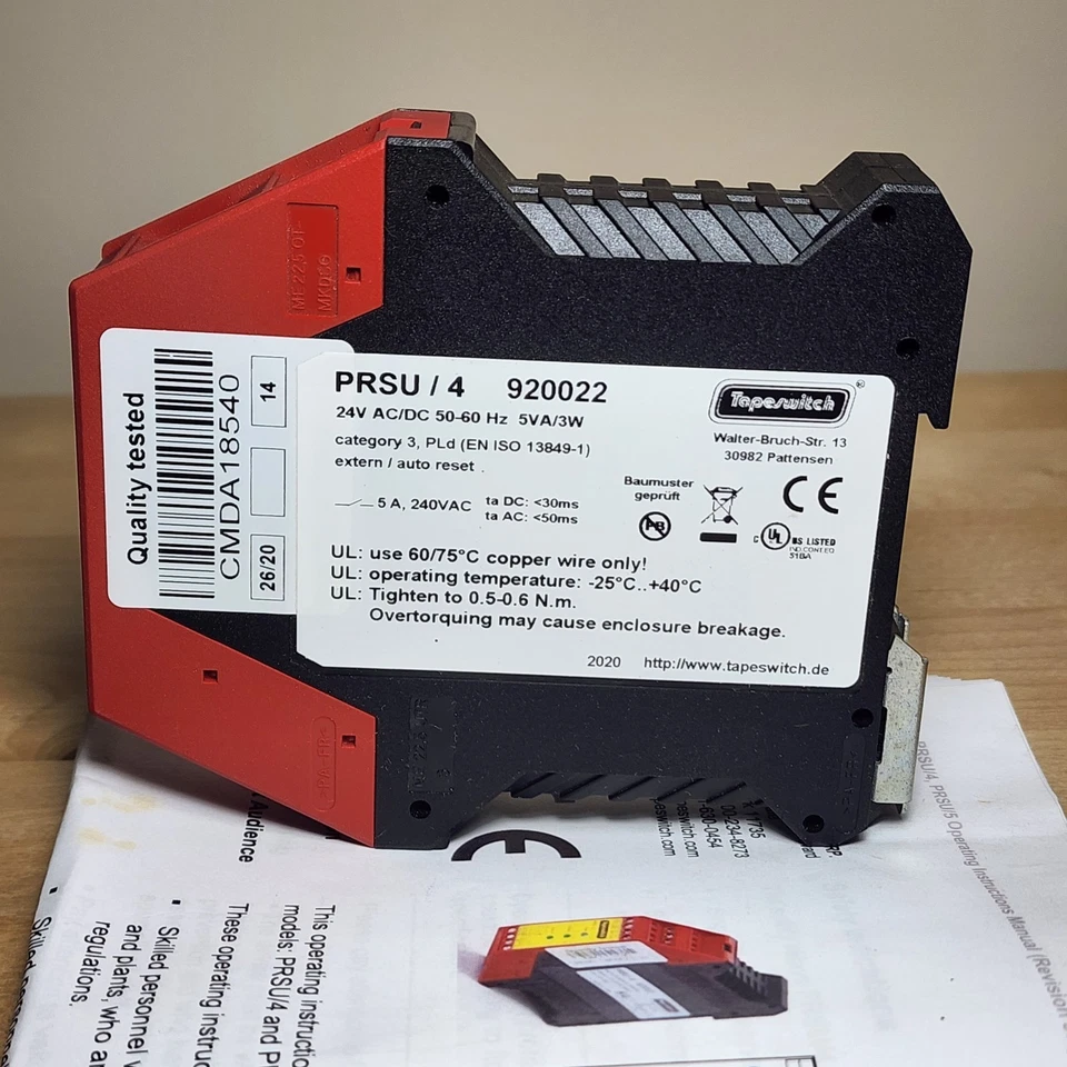 Módulo de interfaz de seguridad Tapeswitch PRSU/4 24VAC/DC 920022 Foto 3 de 4