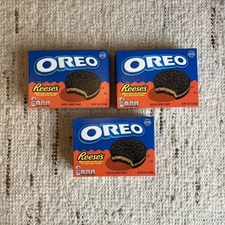 3 Packages Nabisco Oreo Reese’s Peanut Butter Creme Oreo Crumb Cookies 10.81 oz
