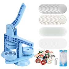 Happizza Button Maker Machine 58mm/2.25in Installation-Free DIY 58mm, Blue