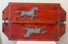 Vintage Industrial Foundry Mold Horses Mustang Wall Art Architectural Element