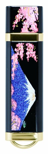 Japanese Maki-e USB Flush drive traditional design "Mt. FUJI & SAKURA" 16GB - 第 1/5 張圖片