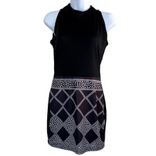 CBR Dress Womens Size Small Gray Black Mini Coctail Party