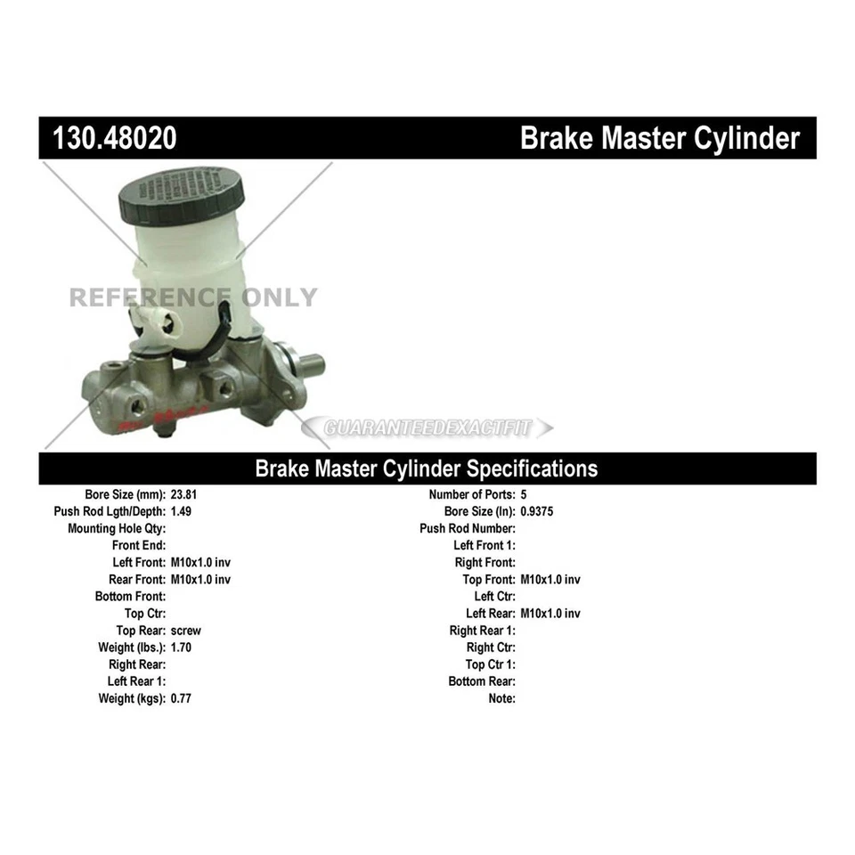 Centric Parts Brake Master Cylinder 130.48020 GAP - Image 3 of 3