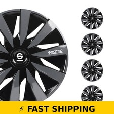Sparco Spc1691bkgr 16-inch Lazio Wheel Covers Blackgrey