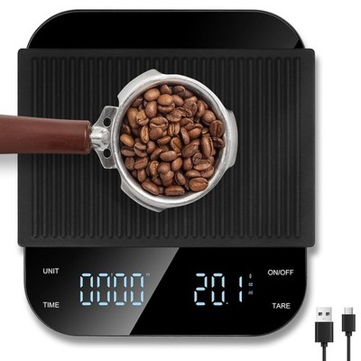 Pro Digitale Kaffeewaage mit Timer Barista Waage 3000g/0.3g Kaffeewaage Präzise
