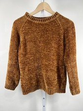 Zara Kids Fancy Collection Chenille Sweater Brown Vilour Plush Soft Knit 11-12 Y
