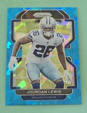 2021 Panini Prizm JOURDAN LEWIS Blue Ice Cracked Prizm #/99 Dallas Cowboys #246