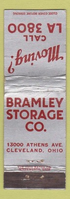 Matchbook Cover - Bramley Storage Cleveland OH WORN