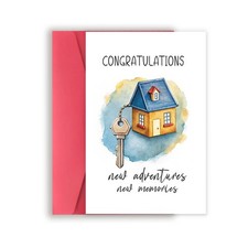 New Home Card: Housewarming Gifts for Women & Men - Funny Congratulations Car...