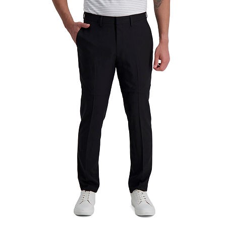 Брюки Haggar Mens Slim fit Dress Pants 29/32 Черные однотонные стрейчевые
