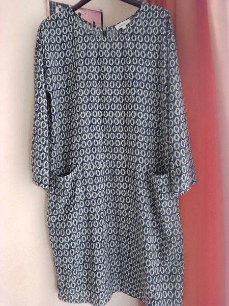 Women DKNY Dress Blue Silk 36 / S / 44