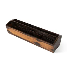 Manor Wooden Trough Planter Rustic Farmhouse Centerpiece Wood