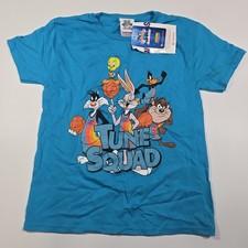 Space Jam A New Legacy Tune Squad T-Shirt Kids Size 7-8 Blue Looney Tunes NWT
