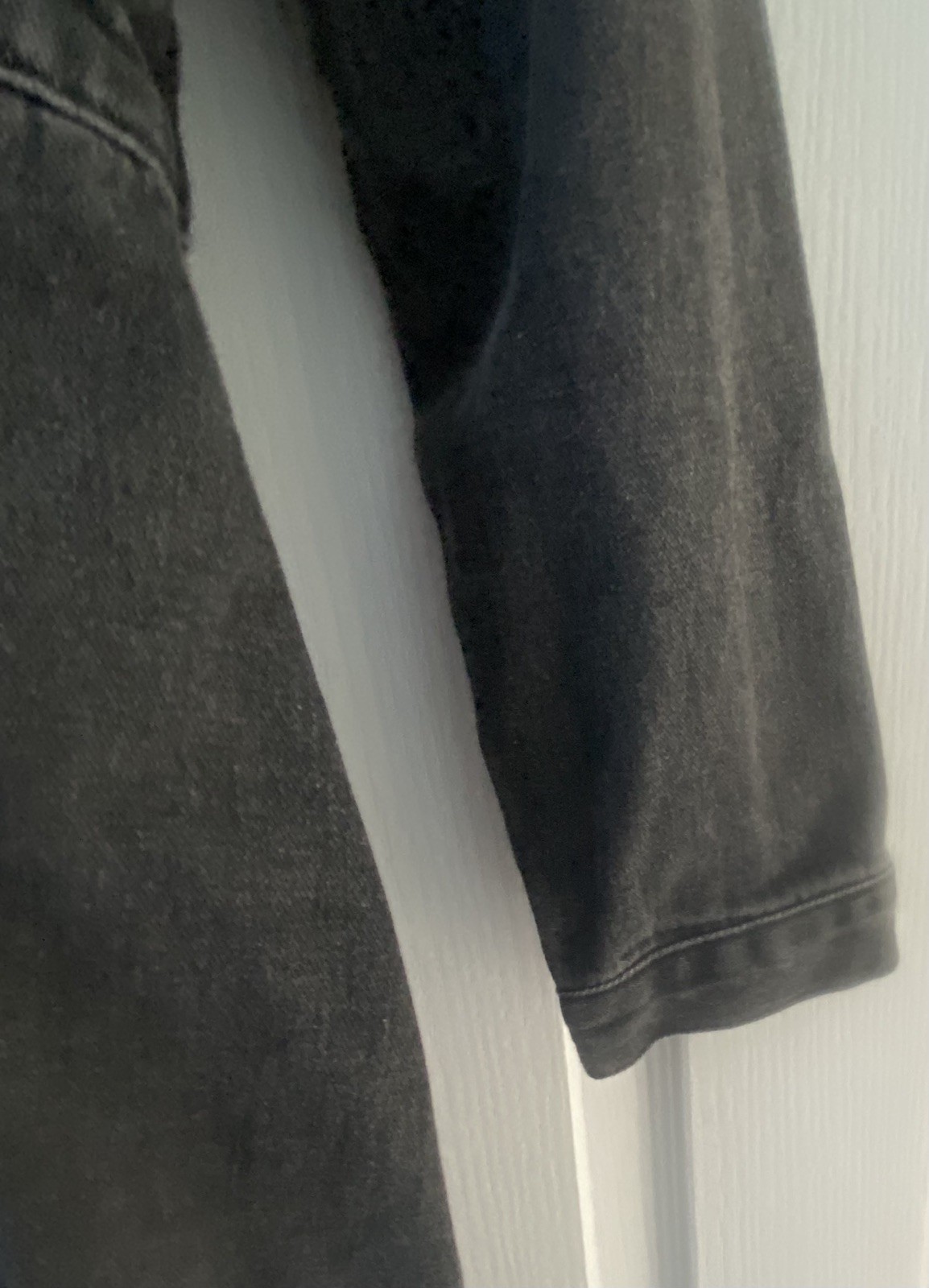 George denim dress women’s size 16 long sleeve black jean dress button front 