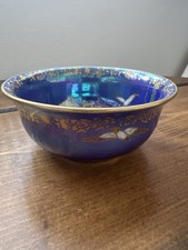 Wedgwood Royal George Lustre Bowl 10cm F Von Lustrine Fieldings Cobalt Gilt