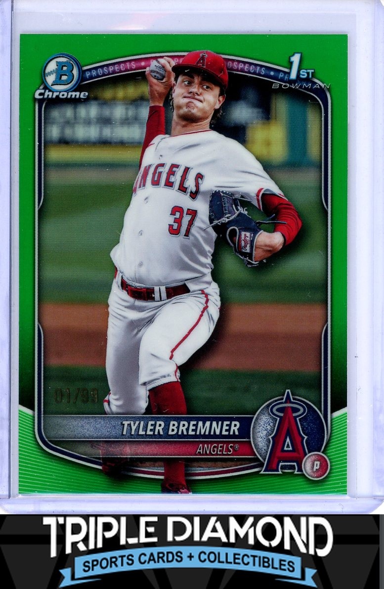 2025 Bowman Draft Chrome 1st Tyler Bremner Prospect Green Refractor #01/99 W399