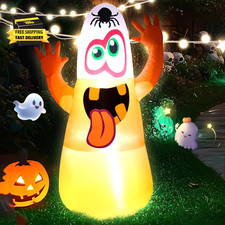4FT Halloween Inflatable Decor Ghost with LED Lights                
